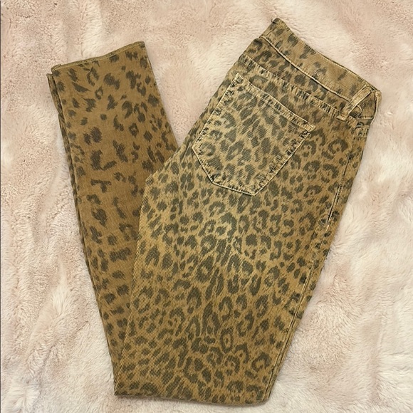 Current/Elliott Pants - Current/Elliott Leopard Print Pants - Brown and Black